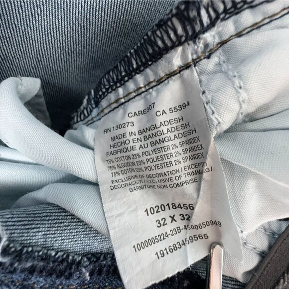 Lee Straight Leg Jeans Mens Size 32X32 Extreme Motion Slim Fit 102018456 Blue - Picture 6 of 12